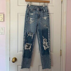 American Eagle High Rise Mom Jeans